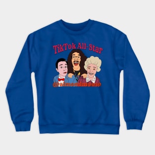 "Tiktok All-Star almondmoose" red Crewneck Sweatshirt